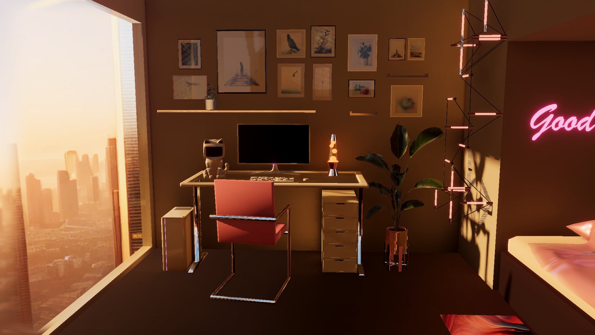 In-game screenshot from the Complicity project