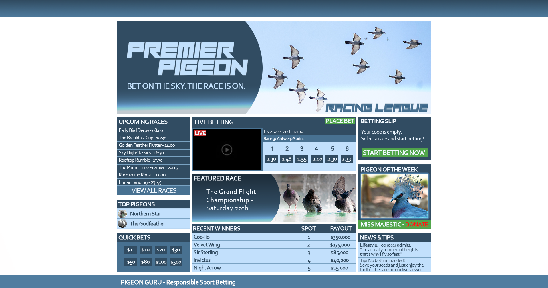 In-Game Sports Betting Interface